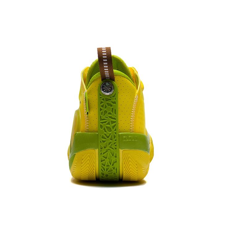 Li Ning Shadow 3 Амортизирующие Скользкие Устойчивые к истиранию Низкие Баскетбольные Кроссовки Мужские Киви Желтый Летние ABPS041-2