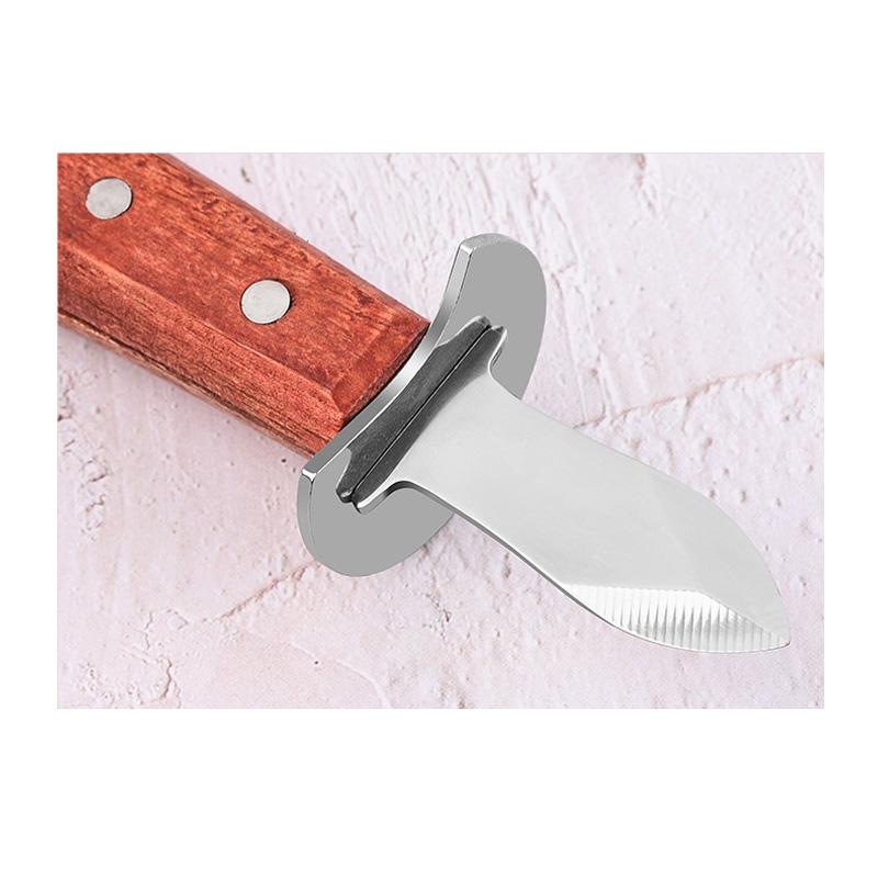 Нержавеющая сталь деревянная ручка тупое лезвие ножи для устриц инструменты для гребешков морепродуктов нож для гребешков открывалка для морепродуктов