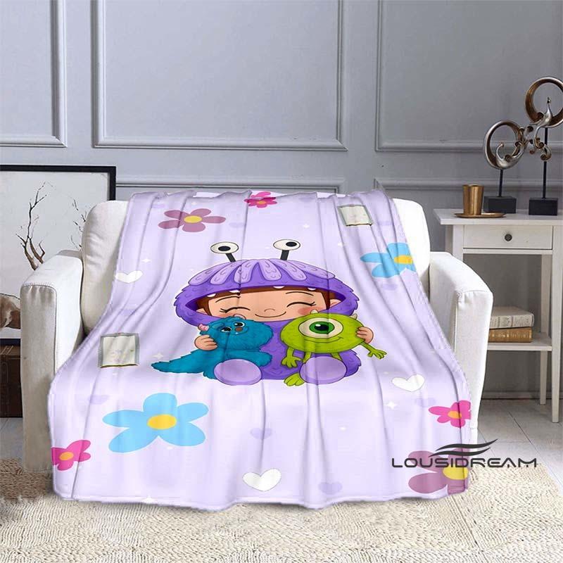 Monsters, Inc. Cartoon Gift Soft Flannel Blanket, Suitable for Beds, Sofas, and Home Bedroom Blankets.