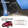 Настоящая мягкая карбоновая наклейка для Fiat Panda 2003 2004 2005 2006 2007 2008 2009 2010 2011 LHD RHD Декоративное кольцо динамика двери
