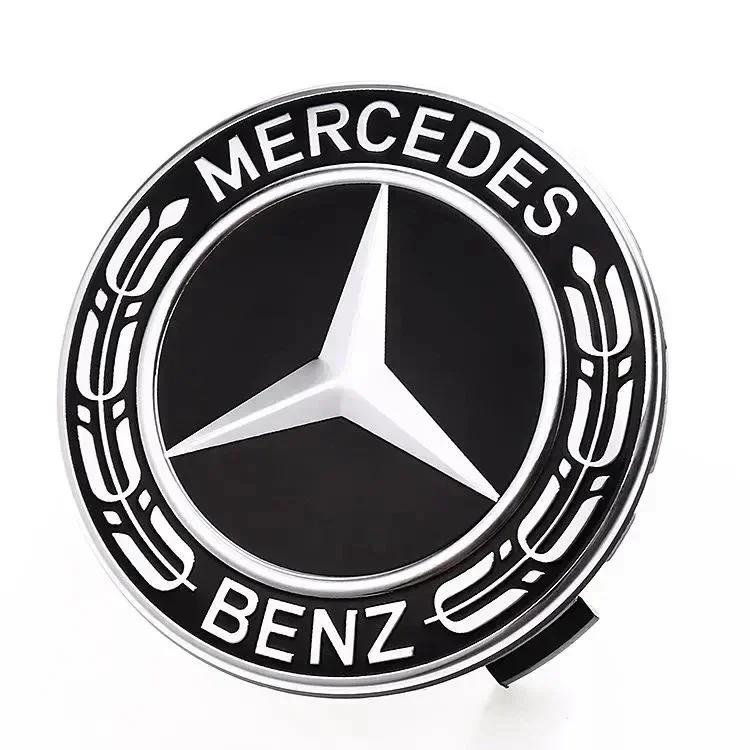 Автомобильная наклейка для Mercedes Benz 75 мм Автостайлинг Центральные колпачки ступиц Замена для Mercedes Benz W211 W203 W204 W210 W1