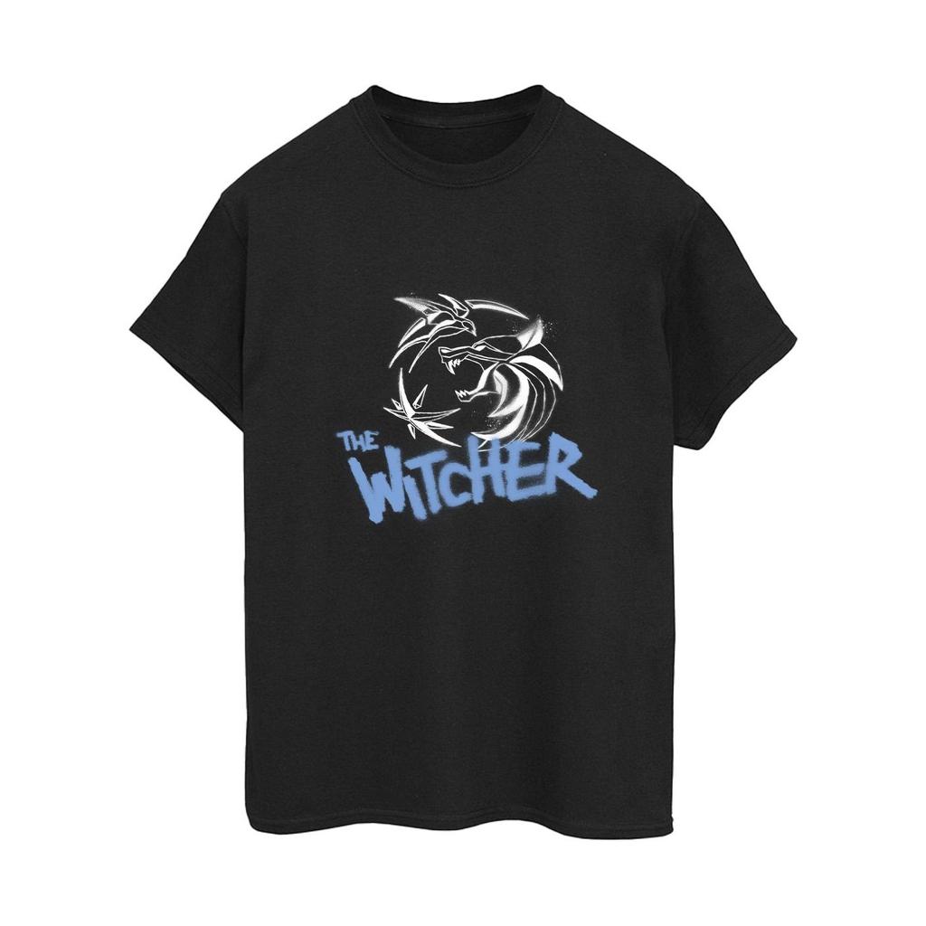 Netflix Womens/Ladies The Witcher Spray Logo Cotton Boyfriend T-Shirt