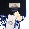 HERMES   Scarf blue/black cashmere Women