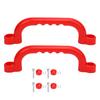 2PCS Kids Toy Handles Reusable Plastic Playground Safe Grab Handle for Outdoor Climbing Amusement Equipment Red