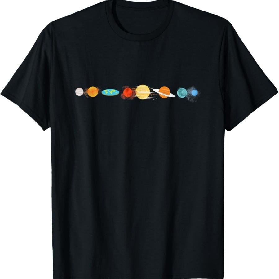 Flat Earth - Solar System T-Shirt
