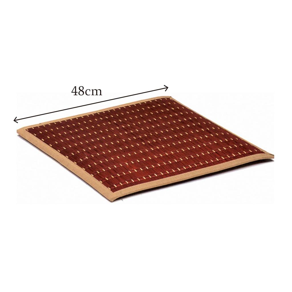 Seiei Игуса натуральный влагопрохладный Подушка из травы игуса [Подушка для сиденья, Ики, квадратная, коричневая] трава, материал, антибактериальный, дезодорирующий, контроль,