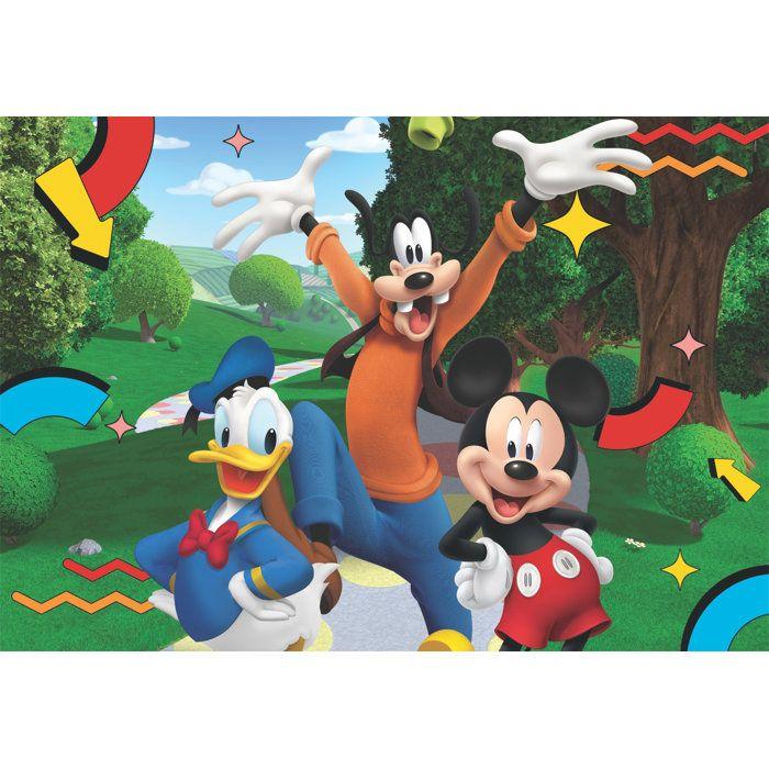 Clementoni - Mickey Mouse - Puzzles 104 Pièces - Maxi Super Color - Puzzle enfant - Dès 4 ans - 45x62cm
