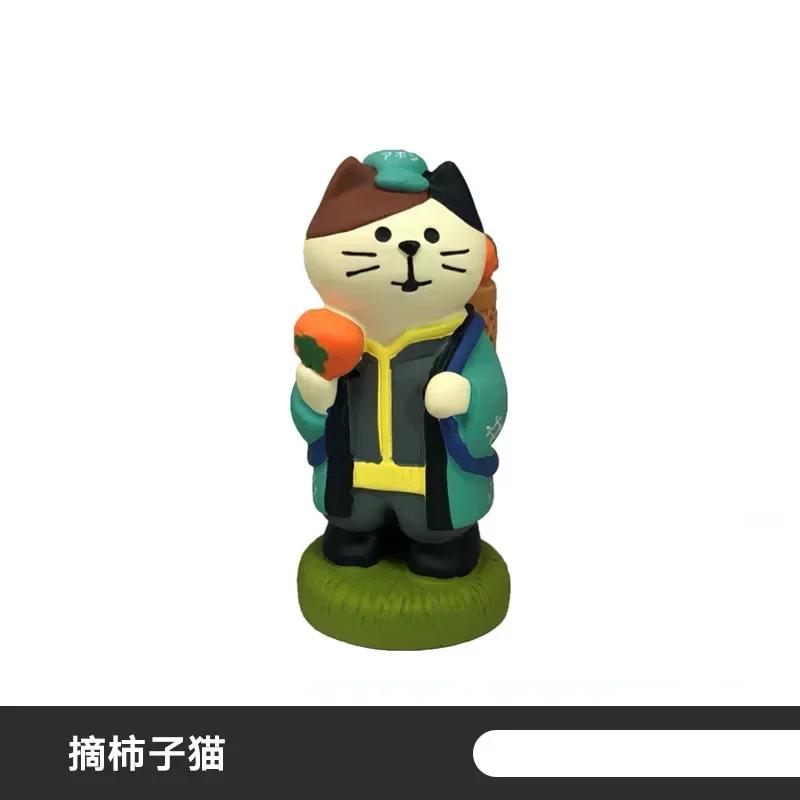 Zakka Япония Чайный домик Кот Япония Украшение Фигурки Полимерная глина Коллекционный Домашний декор Аксессуары для стола Украшение сцены Подарки