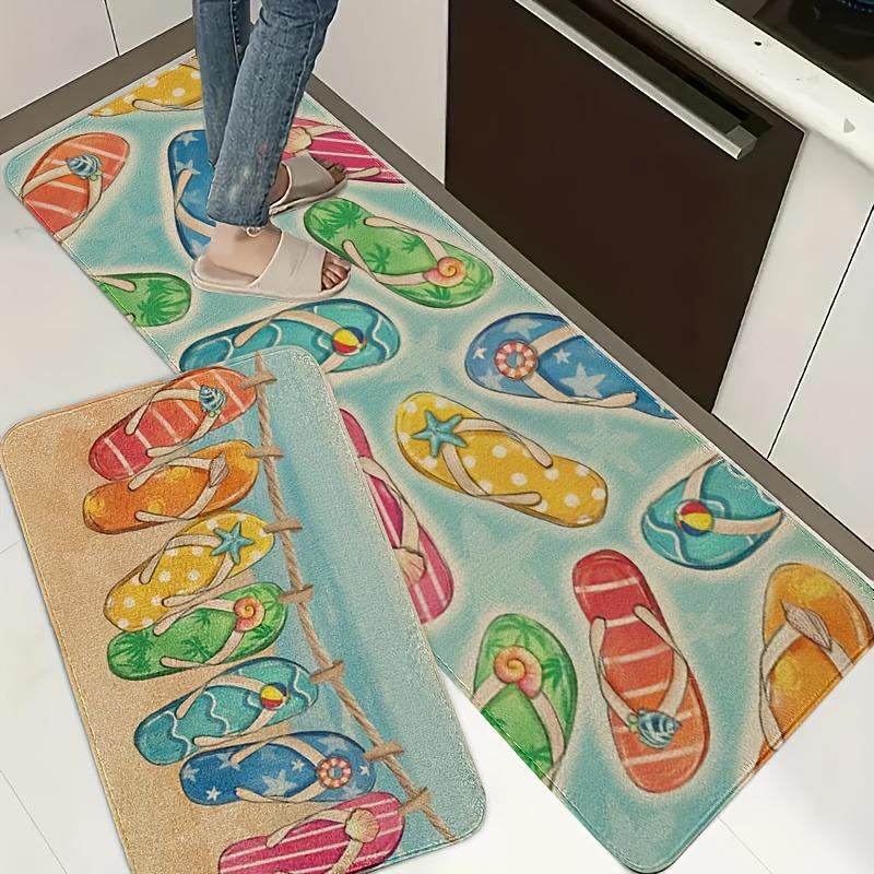 1PC Vintage Motorcycle Rider Kitchen Rug Non-Slip Door Mat Pop design Bathroom Rug Bath Mat Carpet for Home Sink Laundry Decor