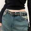 PU Leather Y2K Star Waist Belts Metal Buckle Girls Rivet Waistband Women's Jeans Belt  for Pants