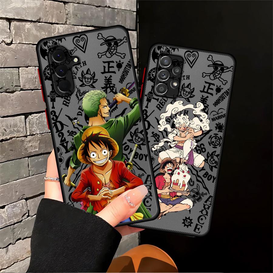 Чехол для телефона аниме One Piece Луффи Зоро для Samsung Galaxy A54 A34 A36 A35 A53 A16 A15 A17 A52 A56 A55 A14 A23 A52S A72 A73