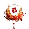 Chinese Wreath Hanging Garland Adornment New Year Decoration for Decor