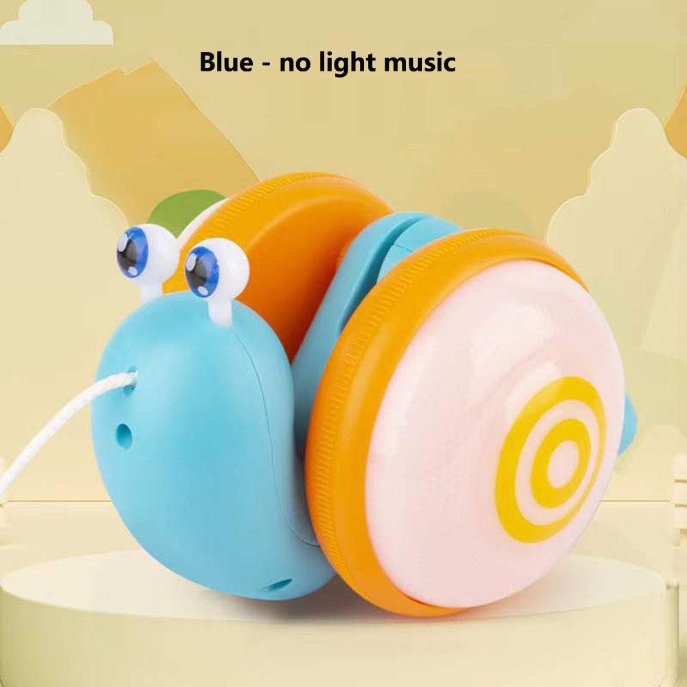 Новая игрушка-машинка с изображением улитки из мультфильма, ребенок учится ползать и тянуть со светом и музыкой, игрушка для раннего образования для детей