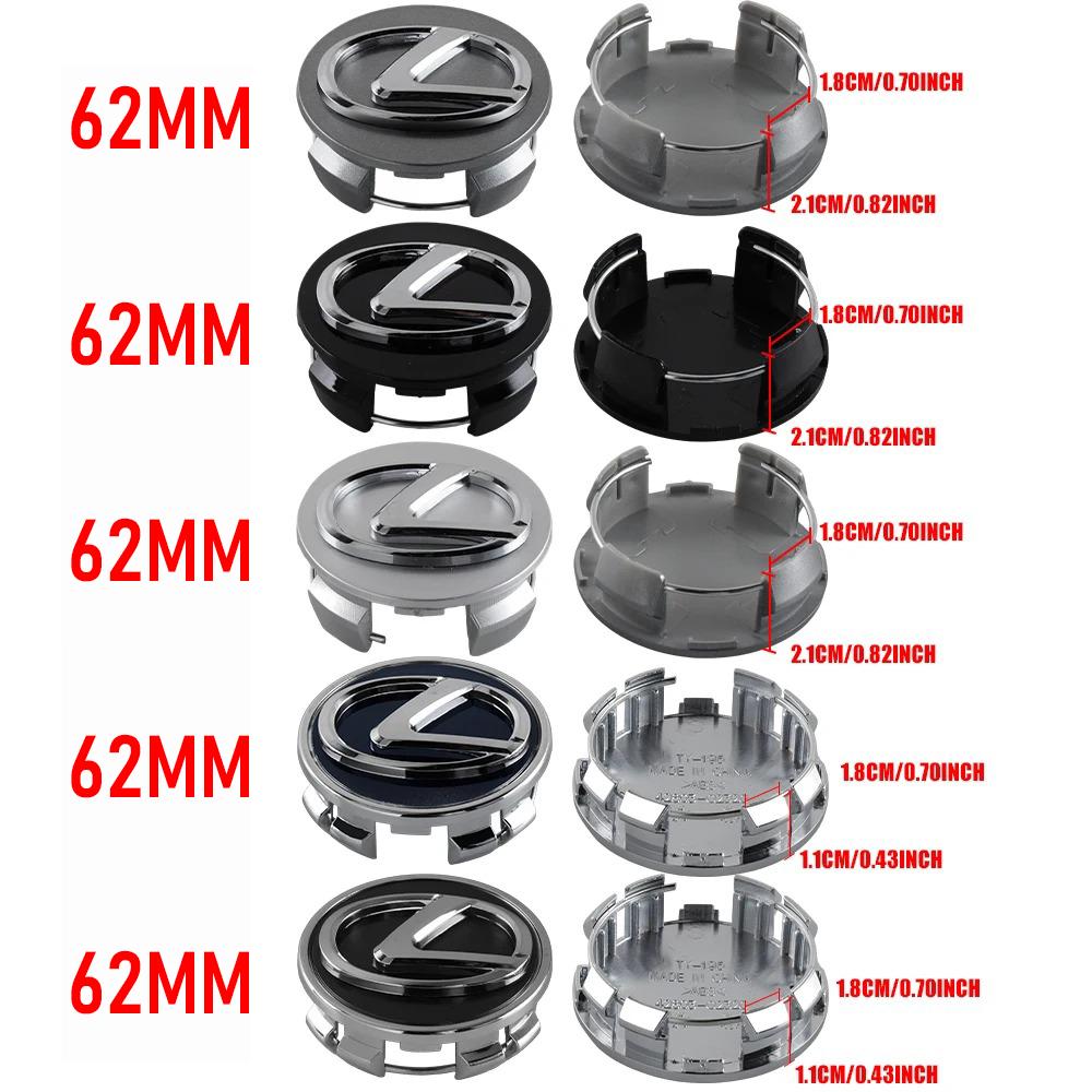 SKIA7 4Pcs 62MM For Lexus LS IS350 ES300h ES300 IS250 IS220d NX350h Car Styling Wheel Center Cap Emblem Hub Covers Outside Accessories