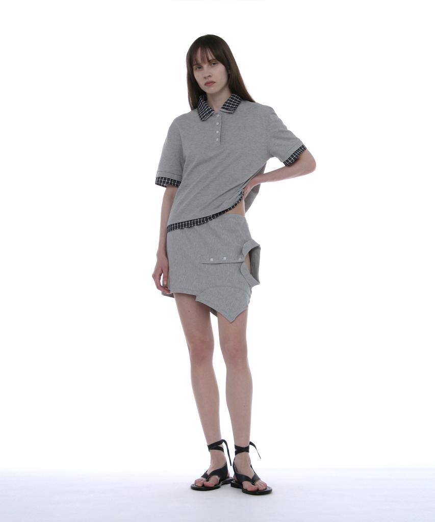 Partimento Woman Reworked Polo Mini Skirt_Melange
