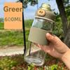 1pc Glass Sports Water Bottle High Borosilicate Glass Water Cups Portable Travel Water Bottles For Camping Hiking Fitness Outdoor Drinkware Birthday G