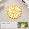 Silicone Placemat Flower Heat Resistant Blossom Coffee Cup Coaster Heat Insulation BowlMat for Table Pot Holder Pad Cup Placemat