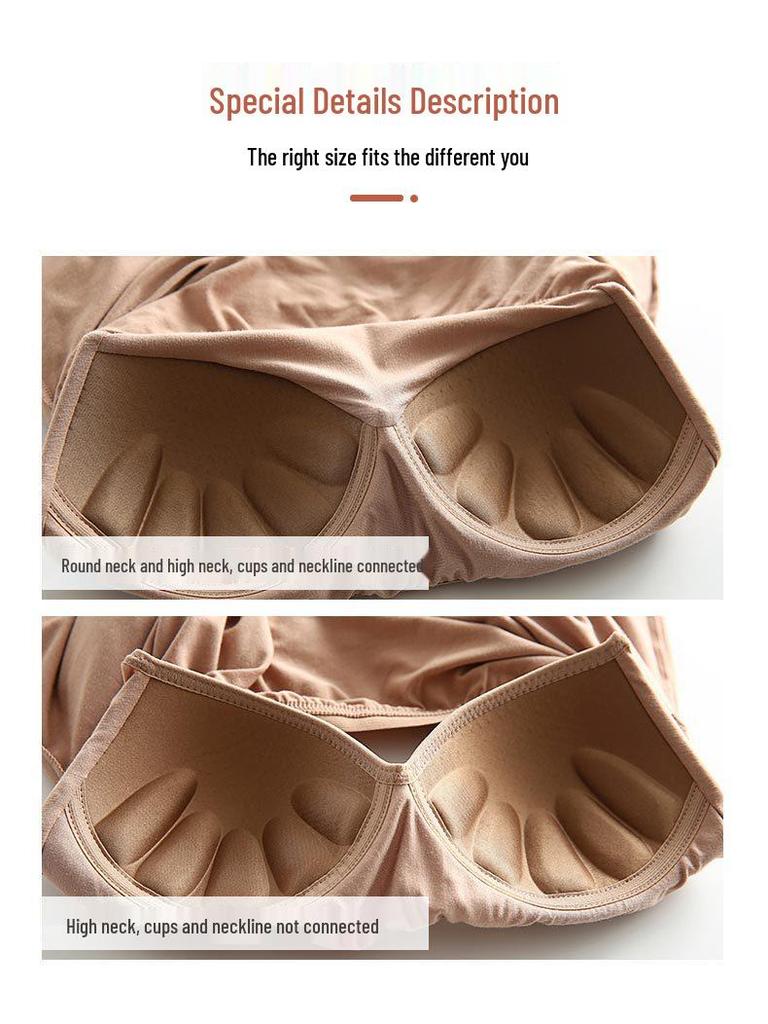 Модальная женская базовая рубашка с длинным рукавом и нагрудными вкладышами, без косточек, с интегрированной чашкой, осенне-зимняя верхняя одежда и одежда для сна
