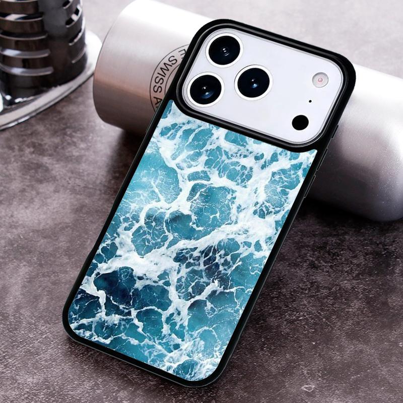Чехол для телефона Синее Море Океанские Волны Для iPhone 17 16 15 14 13 12 11 Pro Max Plus 17Air Мягкий Силиконовый Чехол