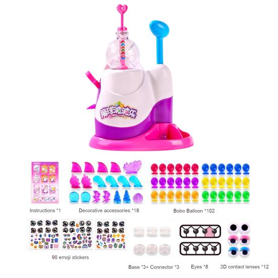 236Pcs/Set DIY Sticky Ball Doll Toy Kit with Ball Inflator 102 Balloons