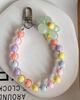 Hot Selling Colorful Fashion Women's Hanging Chain Ring Code Wrist Strap Clip Cute Flower Bead Mobile Phone Lanyard