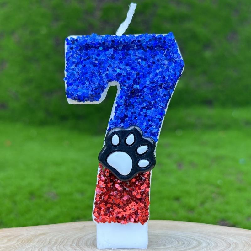 Cat Paw Dog Paw Bear Paw Digital Birthday Candle Cake First Birthday Candle