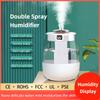 Bedroom Silent Atomizing Humidifier Desktop Humidity Display Sprayer Household Nano Fine Mist Air Humidifier