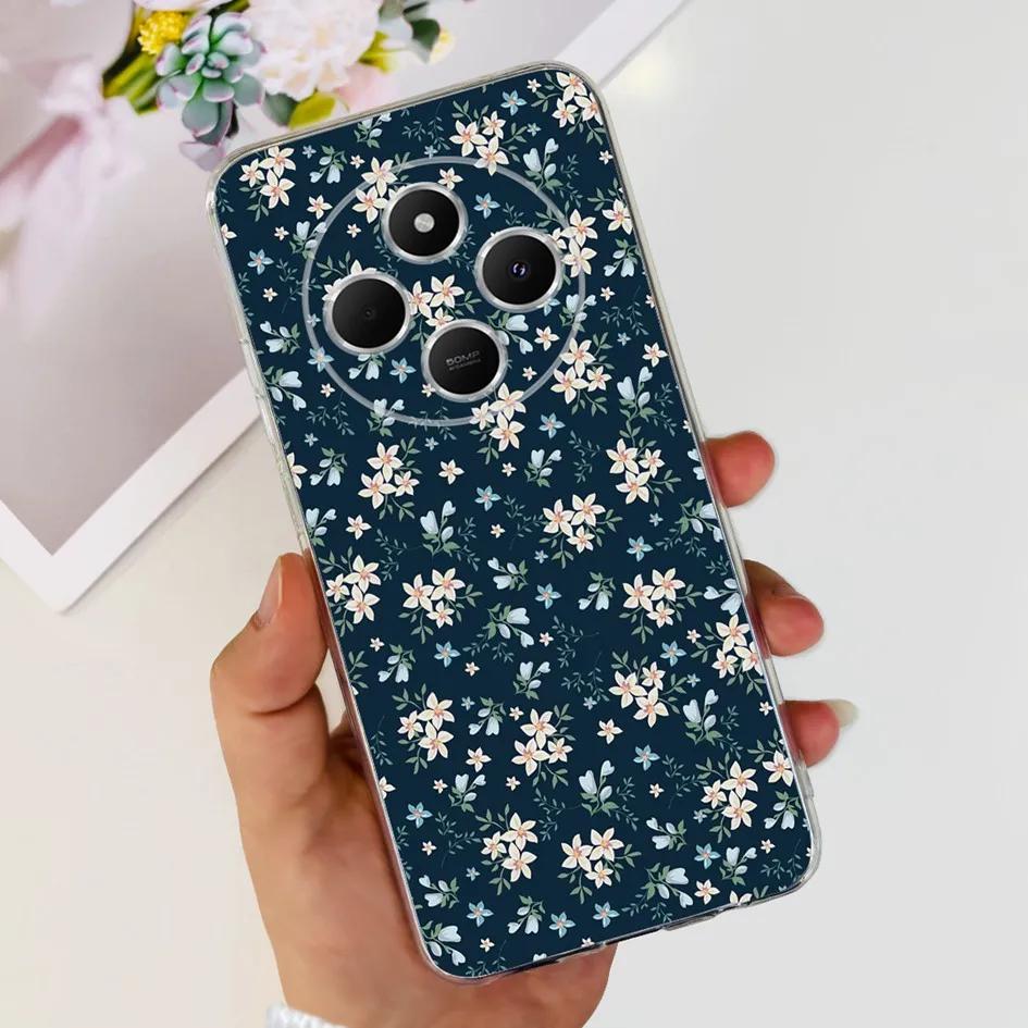 Чехол для Xiaomi Poco C75 2024 Новый Стильный Цветок Мягкий Прозрачный Силиконовый Чехол для Телефона Для Xiaomi Poco C75 4G C 75 PocoC75 Coque