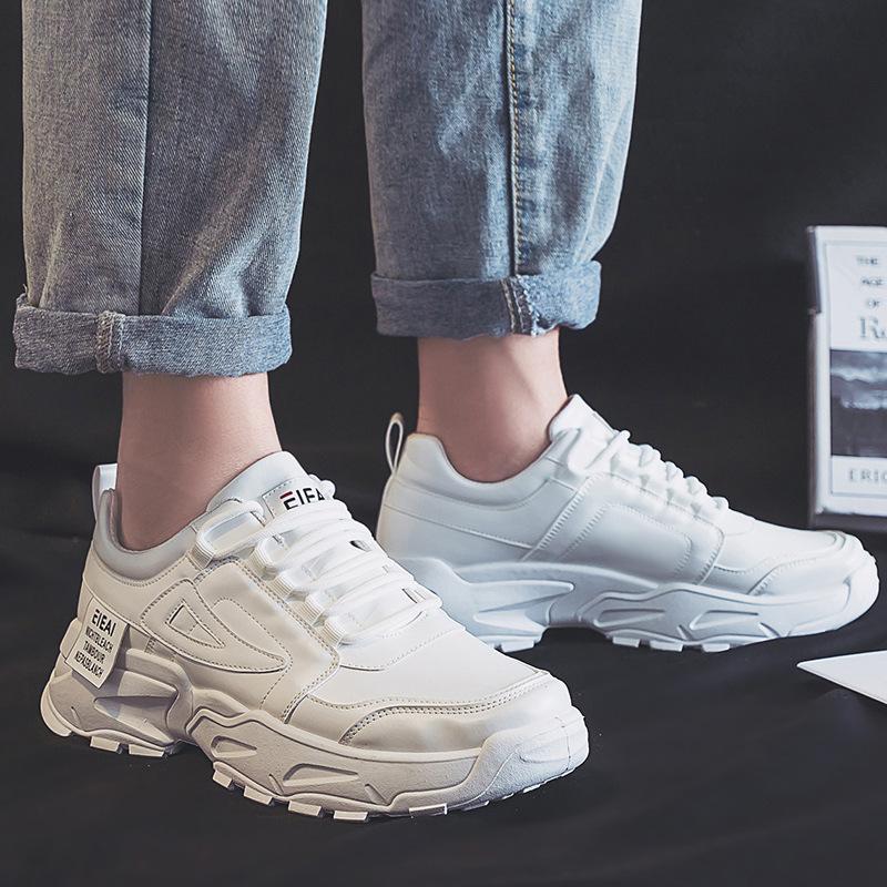 Мужская спортивная обувь, новая повседневная обувь, спортивная универсальная белая обувь, мужская кожаная обувь, модная обувь для папы, обувь для доски, мужская
