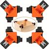 4pcs Wood Angle Clamps 60/90/120 Degrees Woodworking Corner Clamps DIY Projects and Taper Fixtures Multi-angle Installer Tool