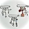 Stars Brooch Cake Charm Safety Pin Charms Y2K Handmade