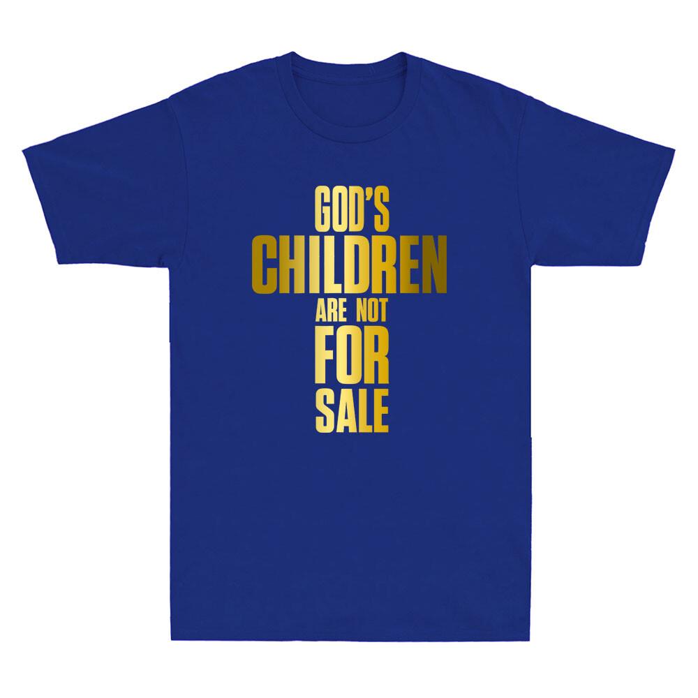 Gods Children Are Not For Sale Funny Christian Faith Cross Saying Unisexs Tshirt