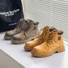 Американские ретро ботинки Мартин мужские и женские 2025 зимние бархатные на платформе пара рабочие ботинки трендовая обувь-J