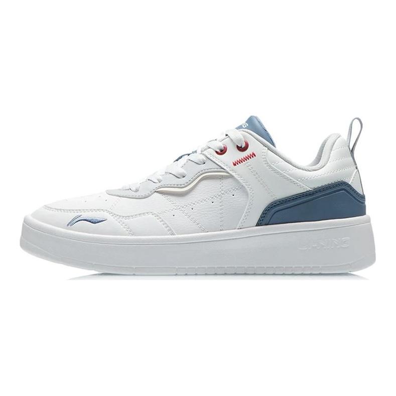 Мужские кроссовки Li Ning Xian Chu из кожи, модные повседневные, легкие, дышащие, с низким верхом, для скейтбординга, белые, синие AGCR315-1