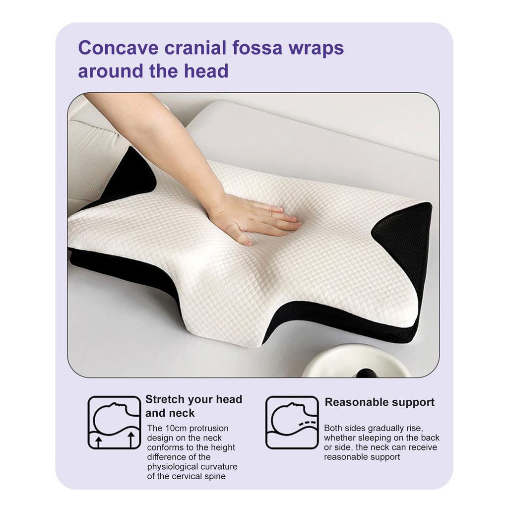 Удобная подушка с эффектом памяти, эргономично разработанная подушка для поддержки шеи, улучшающая сон, идеально подходит для женщин, спящих на боку, на спине и на животе
