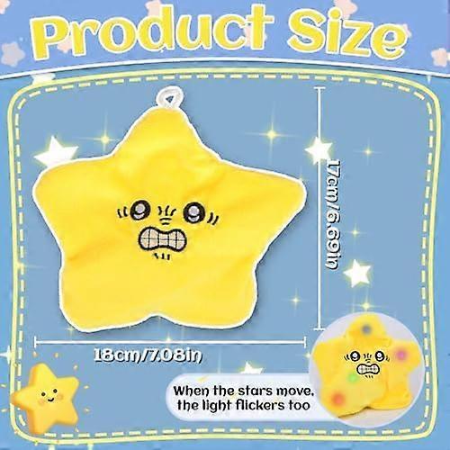 Dancing Talking Angry Star Kids Interactive Toys with Lights and Music - Cute Moving Starfish Keychain Backpack Pendant