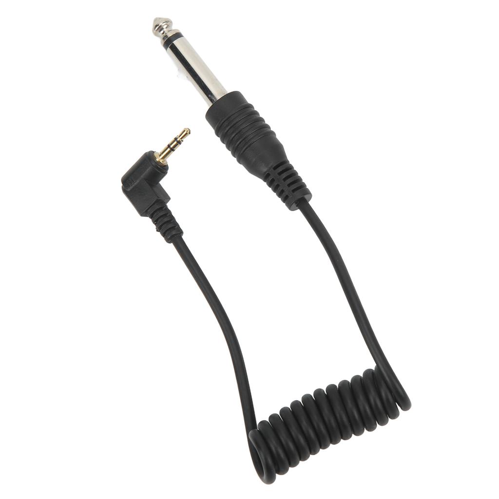 Universal Digital Camera Synchronization Cable Gold Plated 2.5mm to 6.35mm Male Cable for Speaker Guitar