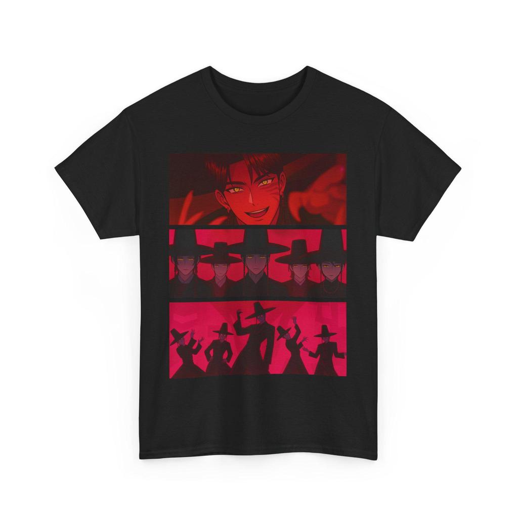 Kpop Demon Hunter Saja Boys T-shirt Harajuku O-neck Casual Anime T-Shirt Tops Unisex