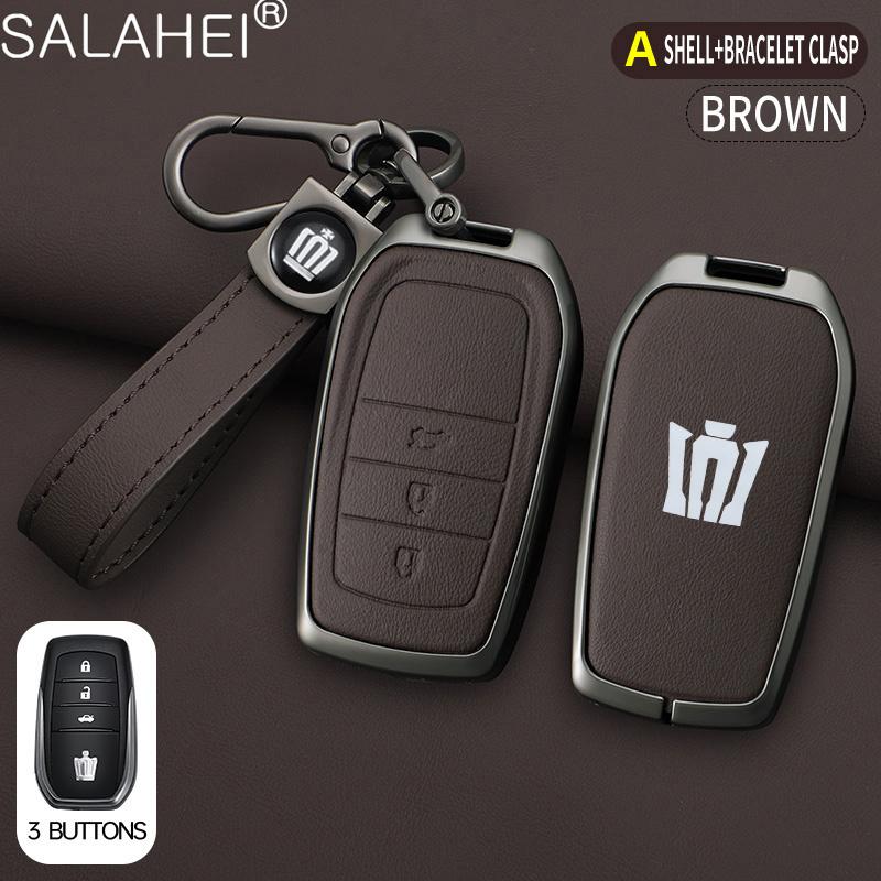 Zinc Alloy Car Key Case Cover Shell Holder For Toyota Corolla Prius RAV4 Crown Hilux Fortuner Camry Land Cruiser Prado CHR Altis
