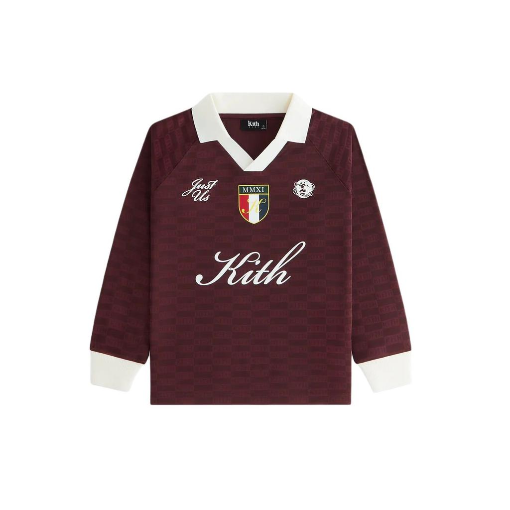 Kith Футболка-поло с длинным рукавом Футбольная форма Поло Детская khk030953-601
