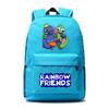 Мультяшный школьный рюкзак Rainbow Friends для детей, мальчиков и девочек, легкий, из ткани Оксфорд, для книг, с эргономичными лямками