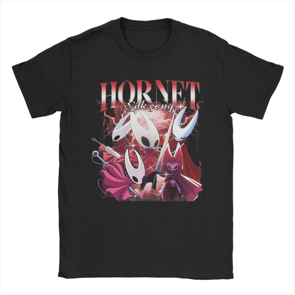 Hollow Knights Silksongs TShirts Unisex Vintage Cotton Tee Shirt Round Neck Short Sleeve T Shirt Gift Tops