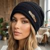 Thickly Lined Brimless Hat Warm Winter Knit Cap Unisex Slouchy Beanie  Christmas Gift