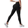 Threaded Yoga Pants Peach Hip Outdoor Sports High Waisted Fitness Pants Solid Color Seamless Hip Lifting Tight Pants for Women