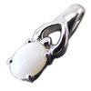 [G0787] - Artisan Silver Pendant 'Goddess Opal' Silver White (rhodium-plated) - 19x6 Mm