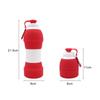Outdoor Foldable Silica Gel Bottle High Temperature Resistant Light Weight Bottle for Sports Travel