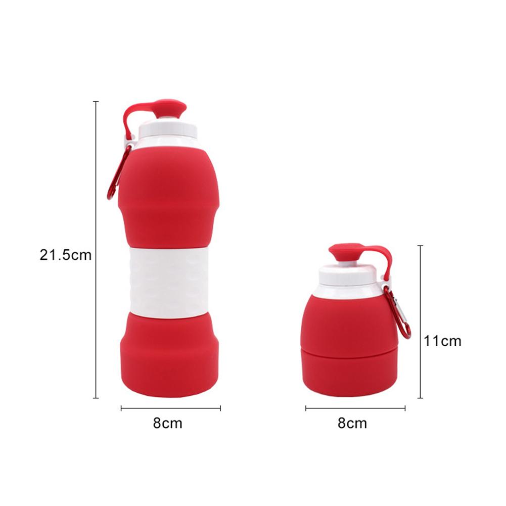 Outdoor Foldable Silica Gel Bottle High Temperature Resistant Light Weight Bottle for Sports Travel