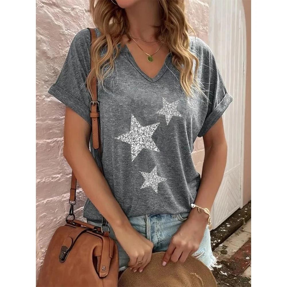 Модная женская футболка с v-образным вырезом и короткими рукавами, уличная одежда Harajuku, женская одежда Y2k, сексуальная женская футболка, повседневная одежда