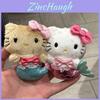 Плюшевый брелок-брелок Hello Kitty Русалка с блестящим хвостом для декора рюкзака девочки