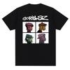 Футболка с принтом панк-рока музыкальной группы Gorillazs, повседневная мода 90-х с коротким рукавом, футболка большого размера унисекс